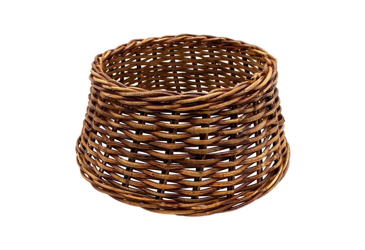 Spetebo Weihnachtsbaumdecke Rattan Weihnachtsbaumrock aus Weide 60 cm - bronze (1-tlg), Abdeckung für den Christbaum Ständer von Spetebo