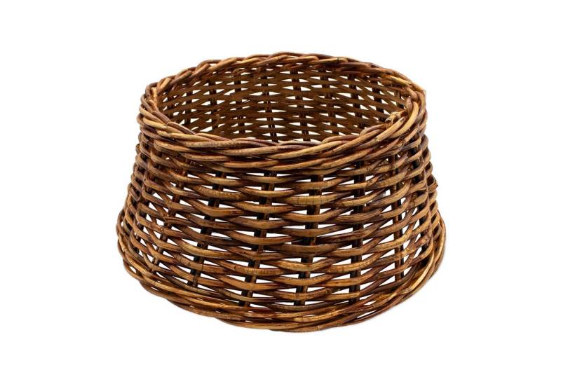 Spetebo Weihnachtsbaumdecke Rattan Weihnachtsbaumrock aus Weide 60 cm - bronze (1-tlg), Abdeckung für den Christbaum Ständer von Spetebo