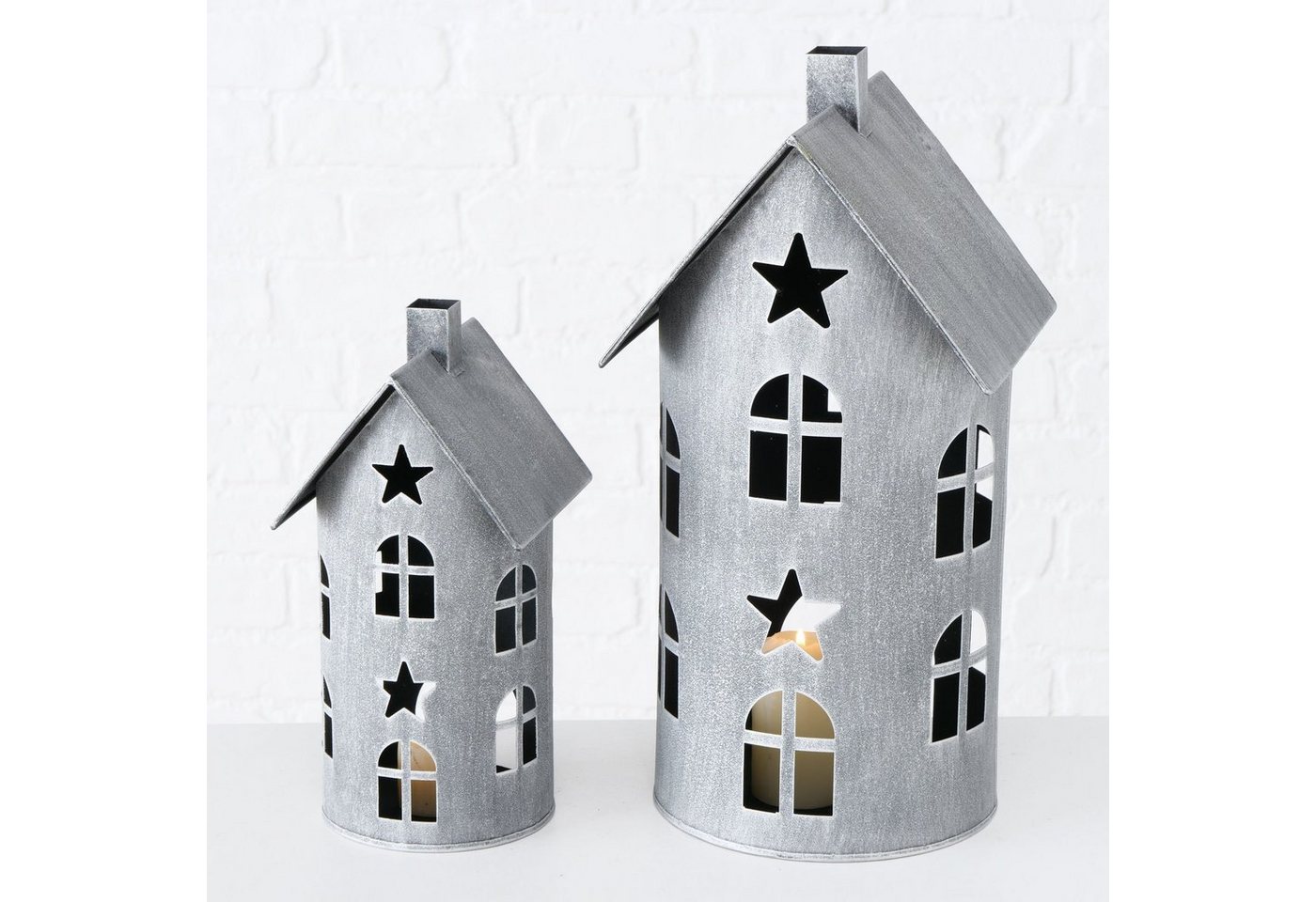 Spetebo Windlicht Metall Laterne LUZERN im Shabby Look - 2er Set (2er Set) Spetebo Windlicht Metall Laterne LUZERN im Shabby Look - 2er Set (2er Set) von Spetebo