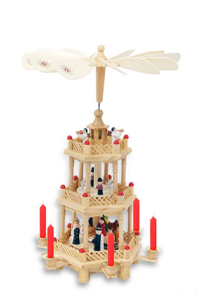 Spetebo Weihnachtspyramide Holz Weihnachtspyramide 3-stöckig Spetebo Weihnachtspyramide Holz Weihnachtspyramide 3-stöckig von Spetebo