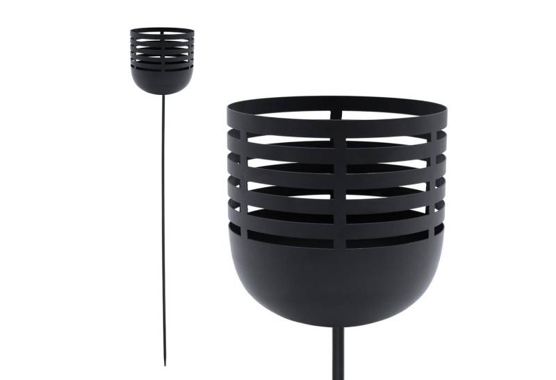 Spetebo Windlicht Metall Gartenstecker schwarz - H 100 cm (Anzahl, 1 St., Stück), Kerzenhalter mit Erdspieß von Spetebo