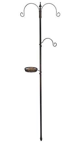 Vogel Futterstation aus Stahl in braun - 190 x 50 cm - Futterstelle mit Meisenknödel Halter und Futterschale - Garten Deko Futter Stelle Station Spender Schale Vogel Futterstation aus Stahl in braun - 190 x 50 cm - Futterstelle mit Meisenknödel Halter und Futterschale - Garten Deko Futter Stelle Station Spender Schale von Spetebo