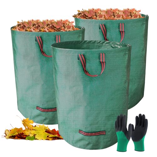 Spetsbst 3er SET 272L Gartenabfallsack mit Gartenhandschuhe Selbststehend Laubsack Gartensack mit Griffe Faltbar Abfallsäcke für Gartenabfälle Grünschnitt Laubabfall Spetsbst 3er SET 272L Gartenabfallsack mit Gartenhandschuhe Selbststehend Laubsack Gartensack mit Griffe Faltbar Abfallsäcke für Gartenabfälle Grünschnitt Laubabfall von Spetsbst