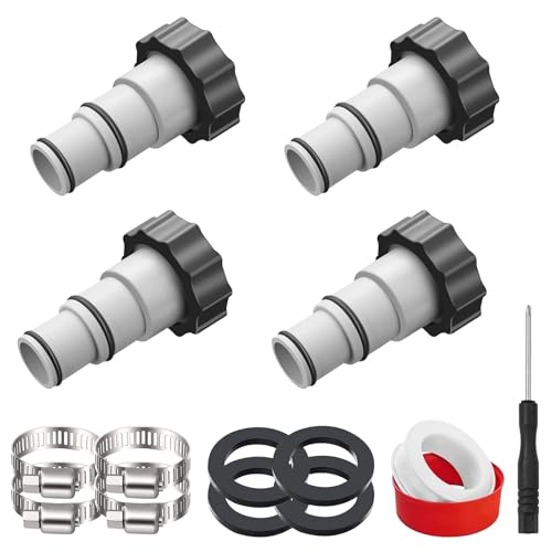 Spetsbst 4 Stück Poolschlauch Adapter, Pool Schlauchadapter, Pool Adapter 32 auf 38mm für Intex Pool von Spetsbst