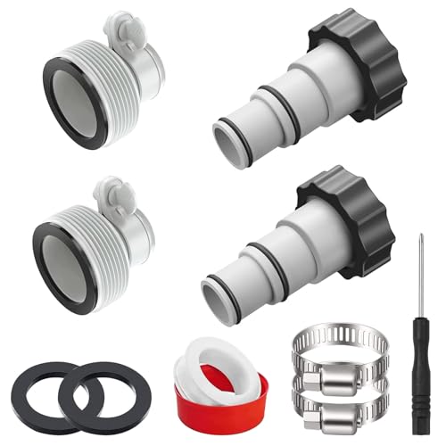 Spetsbst 4 Stück Poolschlauch Adapter, Pool Schlauchadapter, Pool Adapter 32 auf 38mm für Intex Pool von Spetsbst