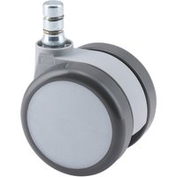 hjh OFFICE 5x Hartbodenrollen ROLO MOVE 60 No-Noise 11 mm / 60 mm (5er Pack) Büro-Stuhl-Rollen, weiß/grau von hjh OFFICE