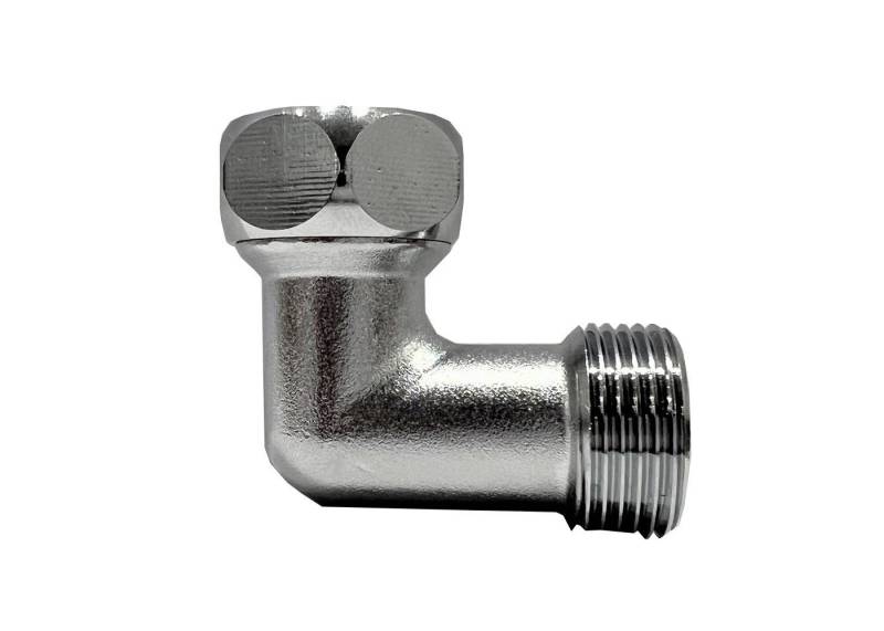 SpiceFlow Anschlussstück SpiceFlow 90° Winkeladapter, 3/4 Zoll Innengewind, 90° Winkeladapter, ¾“ Innengewinde, ¾“Außengewinde, Chrom von SpiceFlow