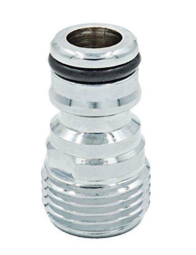 SpiceFlow Geräteanschlussstück/Wasserhahnanschluss | Chrom/Messing | 1/2 Zoll | 1/2 Zoll Außengewinde Gardena kompatibel von SpiceFlow