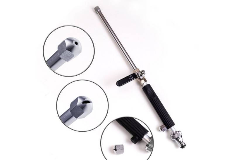 SpiceFlow Multifunktionsbrause HydroJet, Hohlstrahlrohr, 1/2 Zoll, Gardena kompatibel, 1/2 Zoll Gardena Anschluss Multifunktional und 2-fach verstellbar von SpiceFlow
