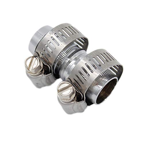 SpiceFlow Schlauchverbinder | Messing/Chrom | 3/4 Zoll + Schlauchschellen von SpiceFlow