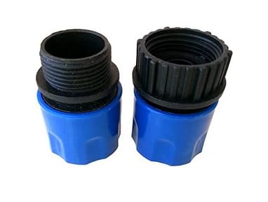 SpiceFlow blau Adapter/Schnellverbinder Stecker mit amerikanischem NPT Gewinde für Wasserhahn oder Geräte mit US-Gewinde von SpiceFlow