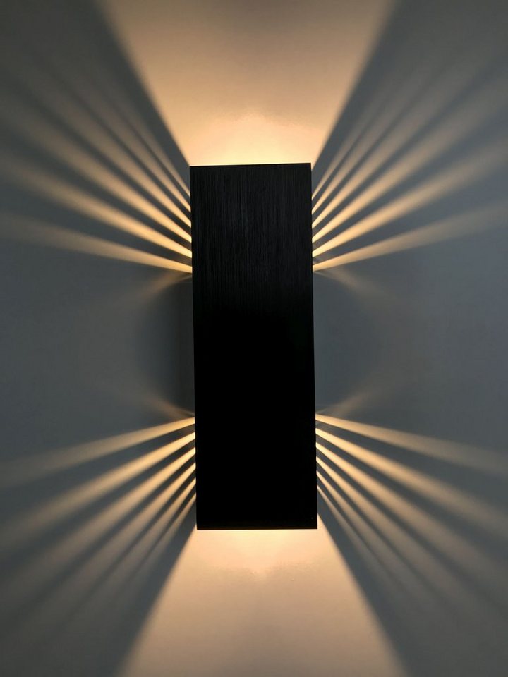 SpiceLED LED Wandleuchte Black Edition, Warmweiß (2700 K), LED fest integriert, Warmweiß, 30 Watt, Lichtfarbe warmweiß, dimmbar, indirekte Beleuchtung mit Schatteneffekt, Up & Down Licht von SpiceLED