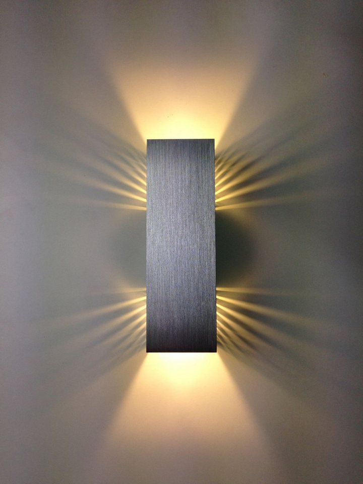 SpiceLED LED Wandleuchte SpiceLED Wandleuchte ShineLED-14 Schalter 2x7W Warmweiß Schatteneffekt, Warmweiß (2700 K), LED fest integriert, Warmweiß, Patentiertes Design von SpiceLED