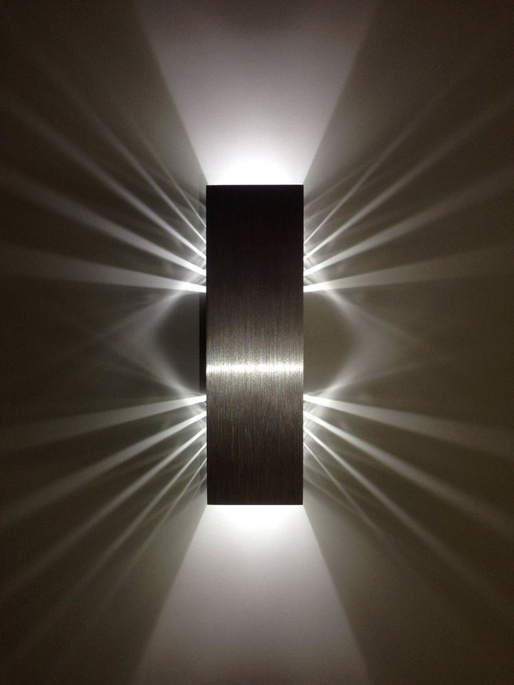 SpiceLED LED Wandleuchte ShineLED, Weiß (4200 K), LED fest integriert, Weiß, 6 Watt, Lichtfarbe weiß, dimmbar, indirekte Beleuchtung mit Schatteneffekt, Up & Down Licht, mit Schalter von SpiceLED