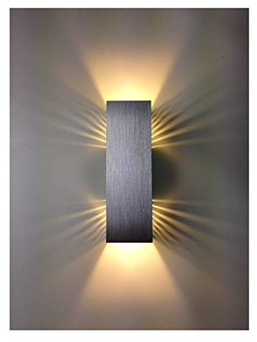 SpiceLED Wandleuchte | ShineLED-14 | 2x7W Warmweiß | hell silbernes Gehäuse | Schatteneffekt | High-Power LED Wandlampe dimmbar von SpiceLED