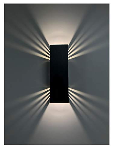 SpiceLED Wandleuchte | ShineLED-14 Black Edition | 2x7W Weiß | Schatteneffekt | High-Power LED Wandlampe | Dimmbar von SpiceLED
