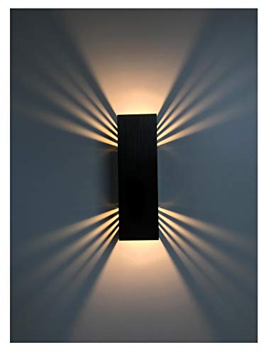 SpiceLED Wandleuchte | ShineLED-14 Black Edition | Schalter | 2x7W Warmweiß | Schatteneffekt | High-Power LED Wandlampe von SpiceLED