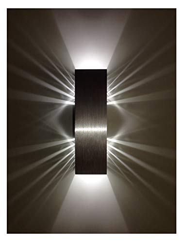 SpiceLED Wandleuchte | ShineLED-6 | 2x3W Weiß | hell silbernes Gehäuse | Schatteneffekt | High-Power LED Wandlampe dimmbar von SpiceLED