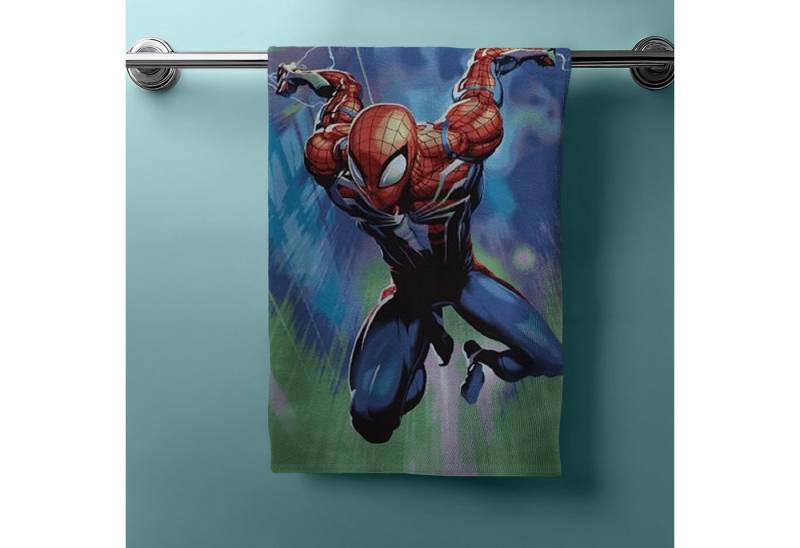 Aptex Handtücher Spiderman Duschtuch Badetuch Strandtuch 70 x 140cm von Aptex