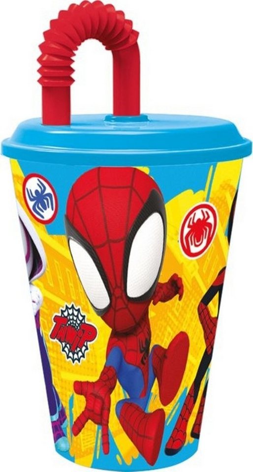 Spiderman Trinkflasche Spiderman Spidey Kunststoffbecher mit Strohhalm, 430 ml, Spidey Becher mit Strohhalm Spiderman Trinkflasche Spiderman Spidey Kunststoffbecher mit Strohhalm, 430 ml, Spidey Becher mit Strohhalm von Spiderman