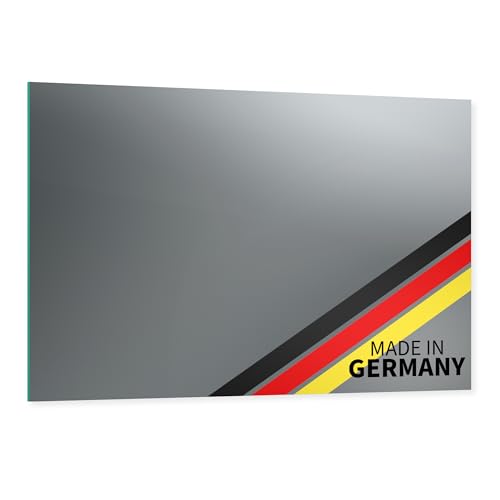 Spiegel ID Cristal: BADSPIEGEL 100x60 cm (Breite x Höhe) - 6mm Dick - klarpolierte Kanten und unsichtbarer Montage - Made in Germany - Spiegel Kristallspiegel Wandspiegel Flurspiegel von Spiegel ID dein.Spiegel.online