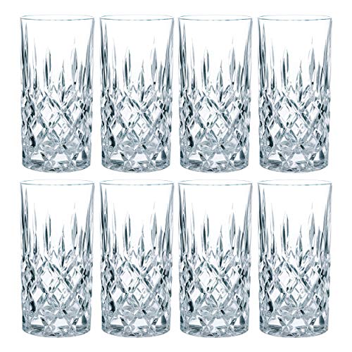 Spiegelau & Nachtmann Nachtmann Noblesse Longdrinkglas Set, 8er Set, Wasserglas, Saftglas, Kristallglas, H 14.8 cm, 375 ml von Nachtmann