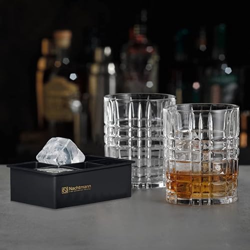 Nachtmann Square Whisky Ice Cube Set: 2 Whiskygläser + 1 Eiswürfelform von Spiegelau & Nachtmann