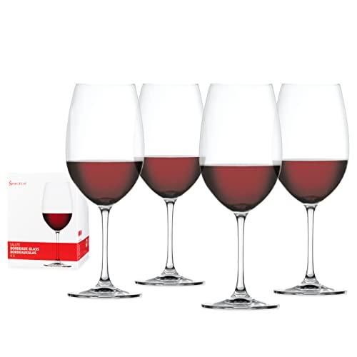 Spiegelau Salute Bordeaux-Weingläser, 4er-Set, europäisch hergestellter, bleifreier Kristall, klassischer Stiel, spülmaschinenfest, Profi-Qualität, Rotweinglas-Geschenkset, 750 ml von Spiegelau