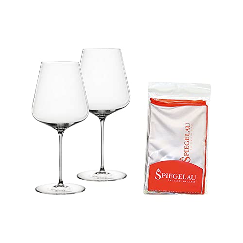 Spiegelau & Nachtmann, 2-teiliges Gläser-Set mit Poliertuch, Kristallglas, Definition - (Bordeauxgläser) von Spiegelau & Nachtmann