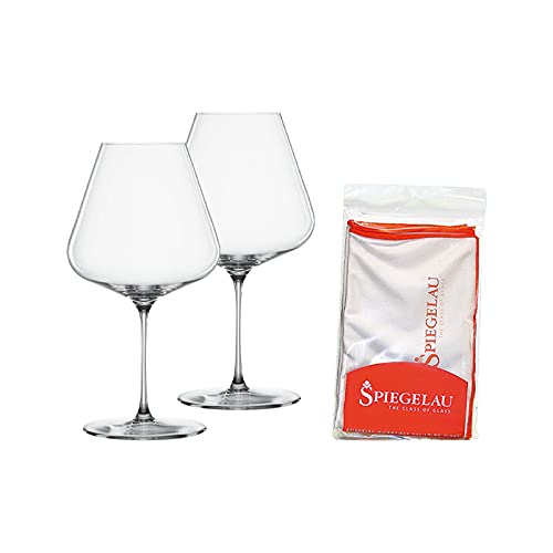 Spiegelau & Nachtmann, 2-teiliges Gläser-Set mit Poliertuch, Kristallglas, Definition - (Burgundergläser) von Spiegelau & Nachtmann