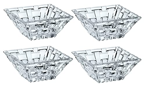 Nachtmann 4-teiliges Dipschalen-Set, Glasschalen, 8,5 x 8,5 cm, Kristallglas, Bossa Nova, 0097631-0 von Nachtmann