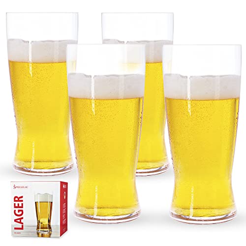 Spiegelau & Nachtmann, 4 teiliges Helles-Bier Glas-Set, Kristallglas, 560 ml, 4991971, Beer Classics von Spiegelau