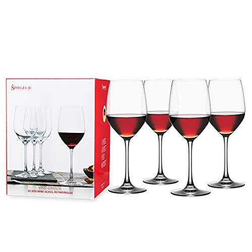 Spiegelau 4-teiliges Rotweinglas-Set, Weingläser, Kristallglas, 424 ml, Vino Grande, 4510271 von Spiegelau
