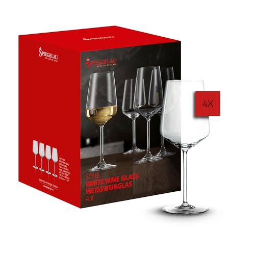 Spiegelau & Nachtmann, 4-teiliges Weißweinglas-Set, Kristallglas, 440 ml, Style, 4670182, Transparent von Spiegelau