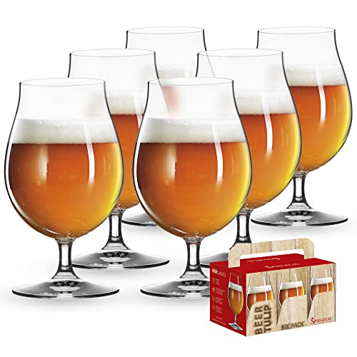 Spiegelau 6-teiliges Biertulpen-Set, Biergläser, Kristallglas, 440 ml, Beer Classics, 4991884 von Spiegelau