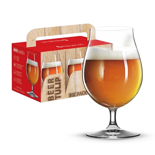 Spiegelau 6-teiliges Biergläser Set, 475 ml, Beer Classics, 4991884, Biertulpen Gläser aus Kristallglas, spülmaschinenfest von Spiegelau