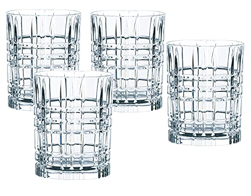 Spiegelau & Nachtmann, 9-teiliges Whiskybecher-Set, 4x Whiskybecher (345 ml), 4x Glastrinkhalme, 1x Reinigungsbürste, Tastes Good, 103145 von Spiegelau