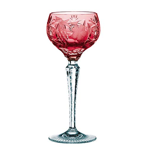 Nachtmann Weinglas mit Schliffdekoration, Rotes Weinglas, Kristallglas, 230 ml, Goldrubin, Traube, 0035950-0 von Nachtmann
