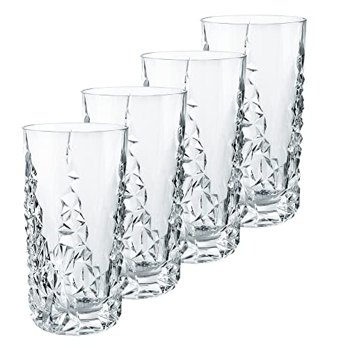 Nachtmann 4-teiliges Longdrinkgläser-Set, Cocktailgläser, Kristallglas, 420 ml, Sculpture, 101967 von Nachtmann