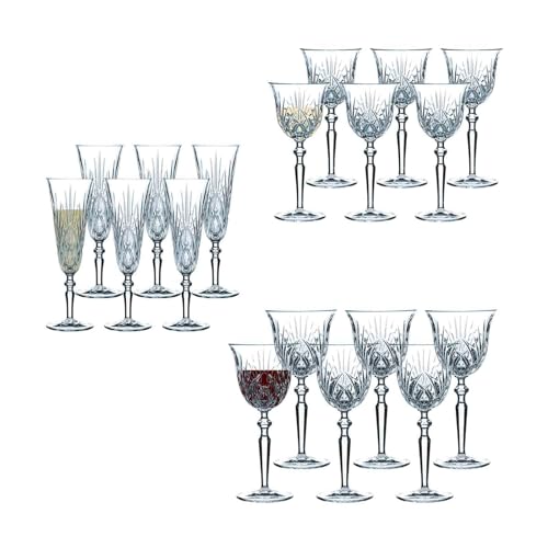 Spiegelau & Nachtmann 18-teiliges Gläser-Set, Rotweingläser 230 ml, Weißweingläser 213 ml, Sektgläser 140 ml, Kristallglas, Palais von Spiegelau & Nachtmann