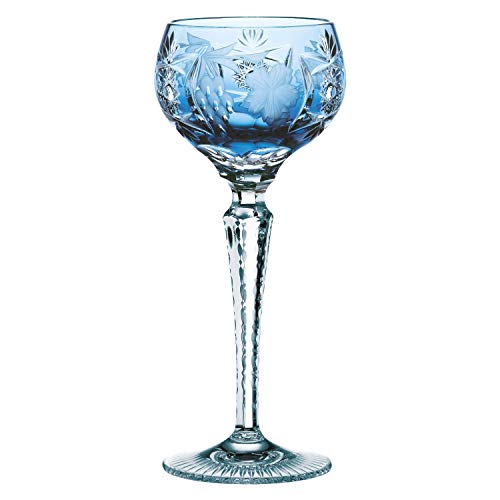 Nachtmann Weinglas mit Schliffdekoration, Blaues Weinglas / Römerglas, Kristallglas, 230 ml, Aquamarin, Traube, 35948 von Nachtmann