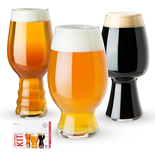 Spiegelau 3-teiliges Kraftbier-Glas-Set, Tasting-Kit, Biergläser Kristallglas, 540/ 600/ 750 ml, Craft Beer Glasses, 4991693, Farblos von Spiegelau