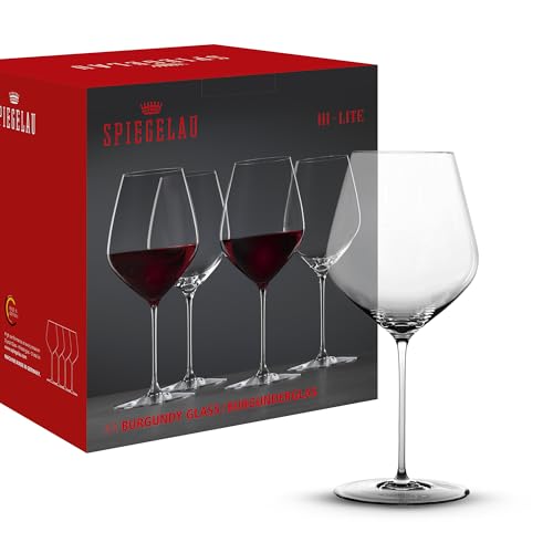 Spiegelau Rotweingläser 734 ml, 4 Stück, Hi-Lite, 1750470, Burgunder Gläser aus Kristallglas, Weingläser Rotwein spülmaschinenfest von Spiegelau
