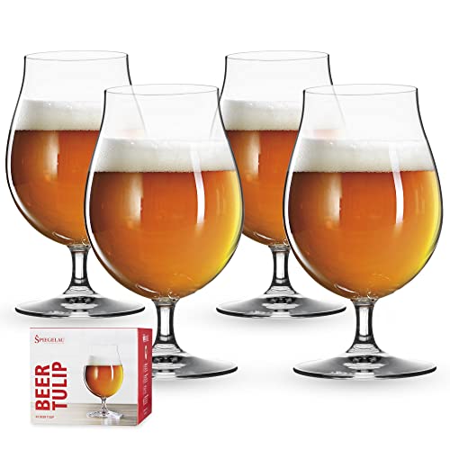 Spiegelau 4-teiliges Biertulpen-Set, Biergläser, Kristallglas, 400 ml, , Beer Classics, 4991974 von Spiegelau
