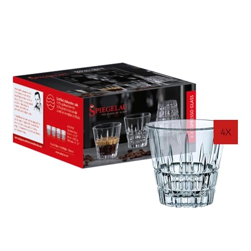 Spiegelau & Nachtmann Perfect Espresso Glass S, Kristallglas, Kristall Klar, 4 Stück (1er Pack), 4-Einheiten von Spiegelau