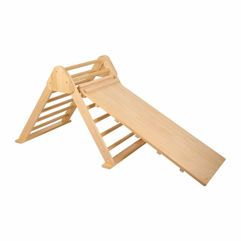 Spielmaus Holz Kletterpyramide Kletterspielzeug Spiel Mit Leiter 90 X 70 X 60 Cm B-Ware von Spielmaus