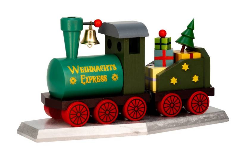Spielwarenmacher Günther e.K. Räuchermännchen Räucherfigur Räucher-Lok Weihnachts- Express bunt BxHxT 25x14x10cm von Spielwarenmacher Günther e.K.