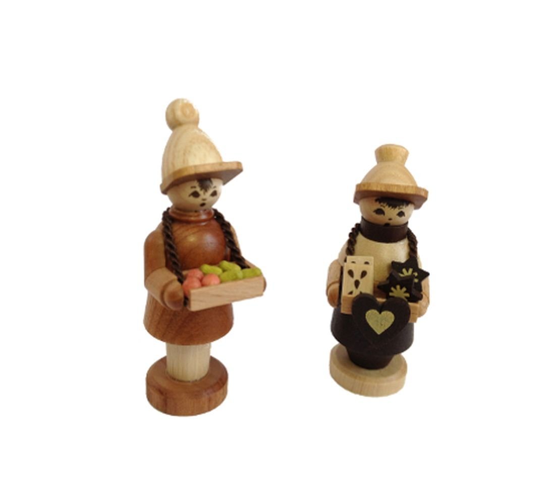 Spielwarenmacher Günther e.K. Weihnachtsfigur Miniaturfigur Markthändler natur Höhe=7cm NEU, mit Bauchladen, für Setzkasten von Spielwarenmacher Günther e.K.