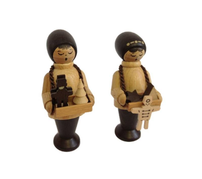 Spielwarenmacher Günther e.K. Weihnachtsfigur Miniaturfigur Striezelkinder natur Höhe=6cm NEU, Bauchladen, für Setzkasten von Spielwarenmacher Günther e.K.