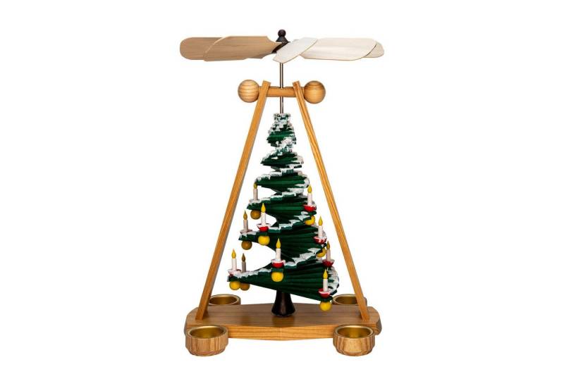 Spielwarenmacher Günther e.K. Weihnachtspyramide Pyramide Stufenbaum Schneekristall mit Teelichter BxHxT 25x40x19cm NEU von Spielwarenmacher Günther e.K.
